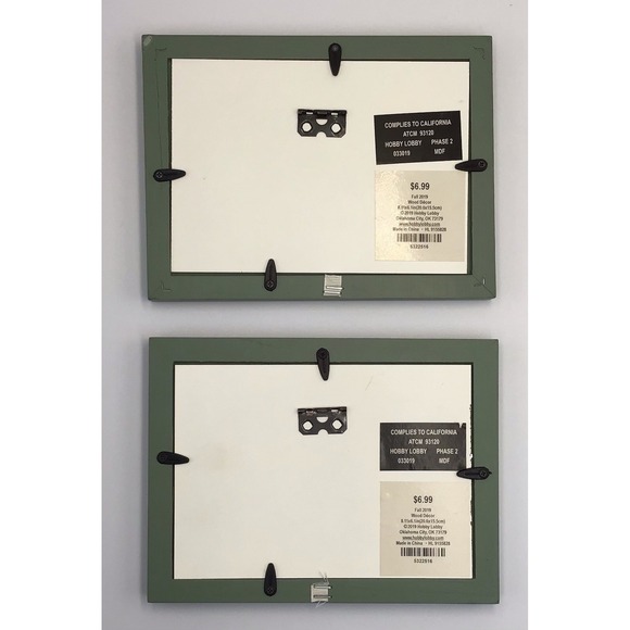 Wood Framed Signs Gather & Simply Grateful Green Frames 8"x6"‎ Pictures/Plaques - Picture 4 of 4